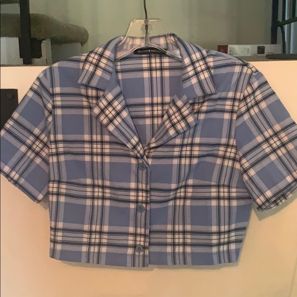 Button up brandy Melville crop top